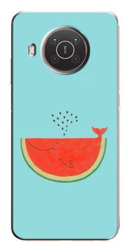 Чехол с картинкой "Арбуз кит" для Nokia X10
