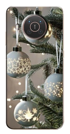 Силиконовый чехол с изображением "Белые шары " для Nokia X10