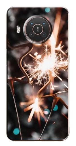 Чехол с картинкой "Бенгальские огни" для Nokia X10