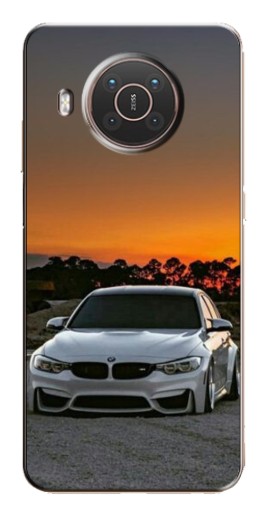 Силиконовый чехол с изображением "BMW белая" для Nokia X10