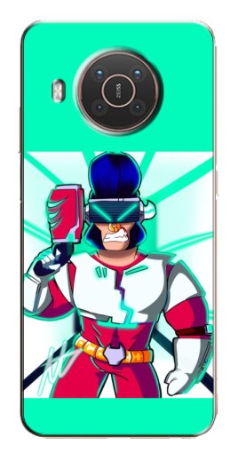 Чехол с печатью "Булл в очках" для Nokia X10