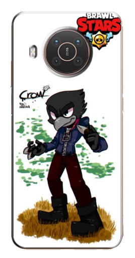 Чехол с принтом "Crow" для Nokia X10