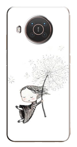 Чехол с печатью "Девочка с одуванчиком" для Nokia X10