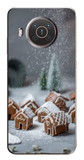 Силиконовый чехол с изображением "Домики из пряников" для Nokia X10