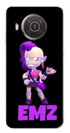 Чехол с картинкой "EMZ на черном" для Nokia X10