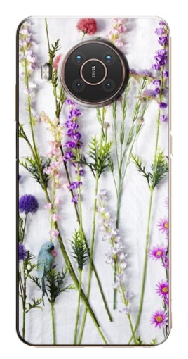 Силиконовый чехол с изображением "Фон полевых цветов" для Nokia X10
