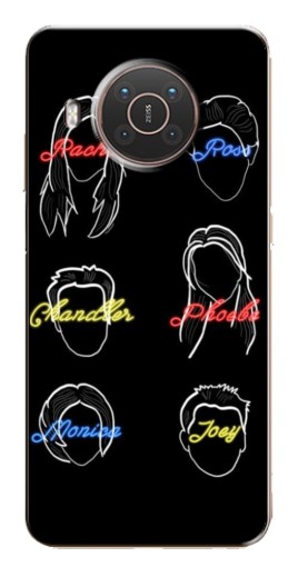 Чехол с принтом "Имена Друзей" для Nokia X10