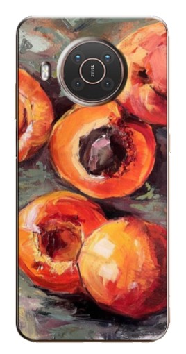 Чехол с печатью "Картина персики" для Nokia X10