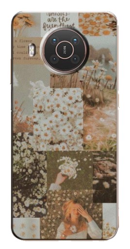 Чехол с принтом "Коллаж ромашек " для Nokia X10