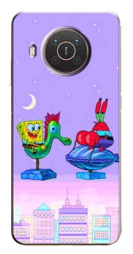 Чехол с печатью "Крабс и Спанч Боб" для Nokia X10