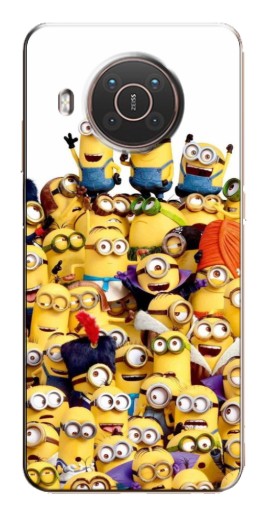 Чехол с картинкой "Куча миньонов" для Nokia X10