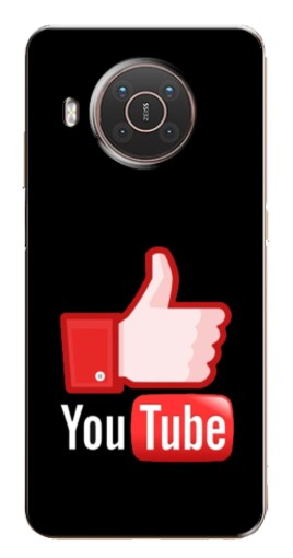 Чехол с принтом "Лайк YouTube" для Nokia X10
