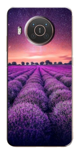 Силиконовый чехол с изображением "Лавандовое поле" для Nokia X10