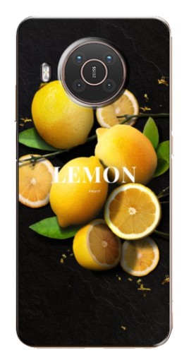Чехол с принтом "Лимон на черном" для Nokia X10