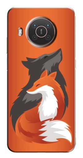 Чехол с принтом "Лиса ART" для Nokia X10