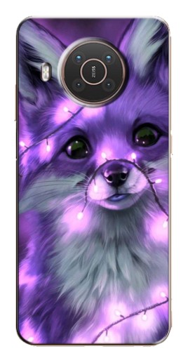 Чехол с печатью "Лисенок фиолетовый" для Nokia X10