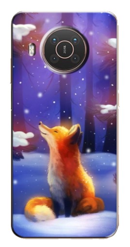 Чехол с печатью "Лисичка в лесу" для Nokia X10