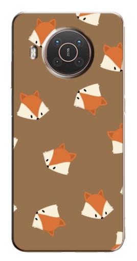 Чехол с картинкой "Лисёнки" для Nokia X10