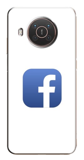 Силиконовый чехол с изображением "Лого Фейсбук" для Nokia X10