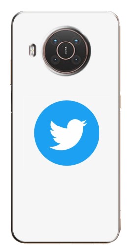 Силиконовый чехол с изображением "Лого Твиттера" для Nokia X10