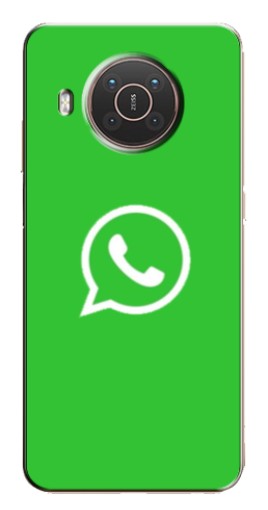 Силиконовый чехол с изображением "Лого Вацап" для Nokia X10