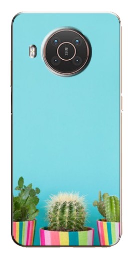 Чехол с принтом "Маленькие кактусы" для Nokia X10