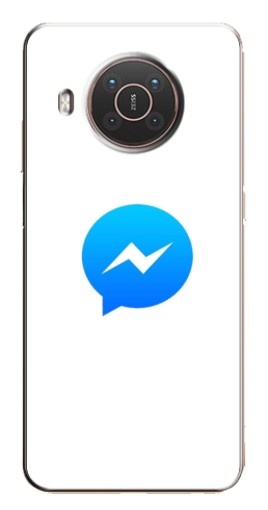 Чехол с картинкой "messenger logo" для Nokia X10