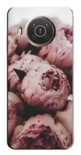 Силиконовый чехол с изображением "Нежные пионы" для Nokia X10