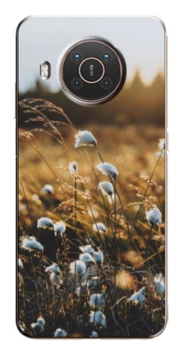 Чехол с картинкой "Нежные полевые цветы" для Nokia X10