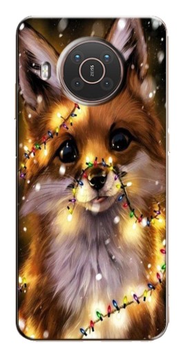 Чехол с принтом "Новогодний лесенок" для Nokia X10