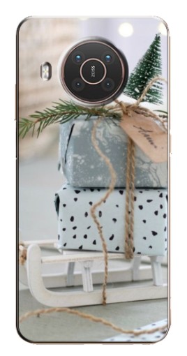 Чехол с принтом "Подарки на санках" для Nokia X10