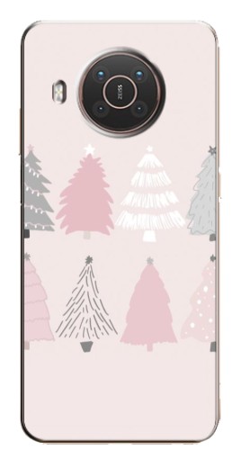 Чехол с принтом "Разноцветные елки" для Nokia X10