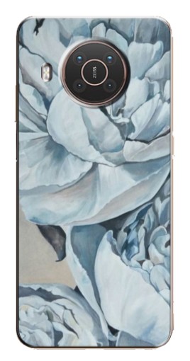 Чехол с принтом "Рисунок пионы" для Nokia X10