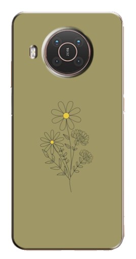 Чехол с принтом "Рисунок ромашка" для Nokia X10