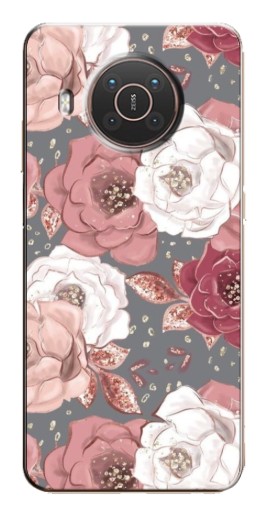 Силиконовый чехол с изображением "Рисунок розы" для Nokia X10