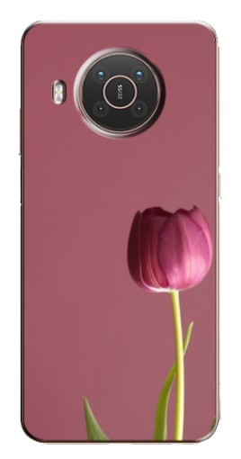 Чехол с принтом "Розовый тюльпан" для Nokia X10