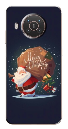 Чехол с печатью "Санта с подарками" для Nokia X10
