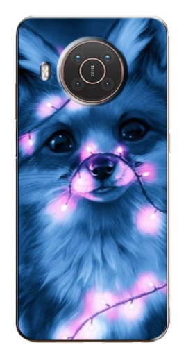 Чехол с картинкой "Синяя лисичка" для Nokia X10