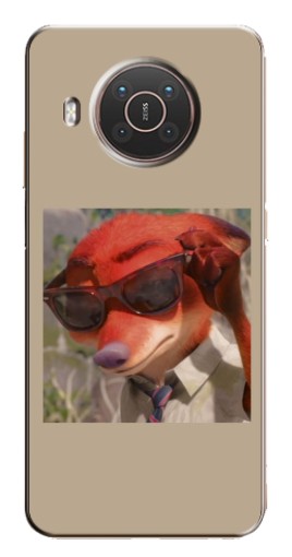 Чехол с печатью "Стильный Ник" для Nokia X10