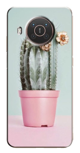 Чехол с картинкой "Цветущий кактус" для Nokia X10