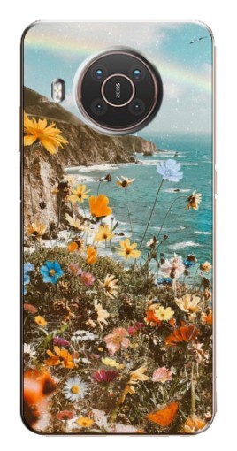 Чехол с принтом "Яркие полевые цветы" для Nokia X10