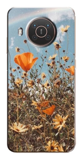 Чехол с печатью "Желтые цветы" для Nokia X10