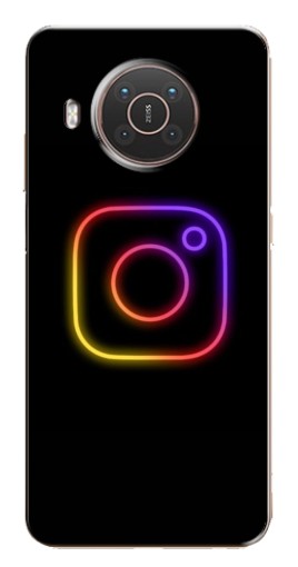 Чехол с картинкой "Значок Инсты" для Nokia X10