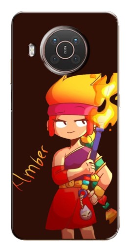 Чехол с картинкой "Amber с факелом" для Nokia X20
