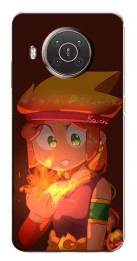 Чехол с принтом "Amber с огнем" для Nokia X20
