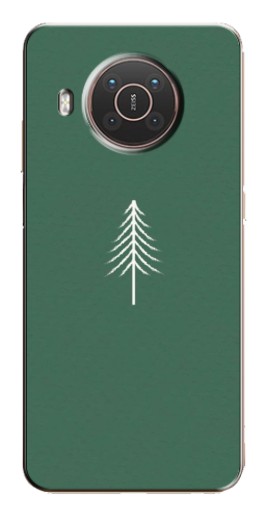 Чехол с принтом "Белая елка" для Nokia X20