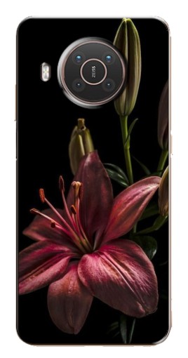 Чехол с печатью "Красная лилия " для Nokia X20