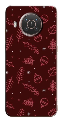 Чехол с принтом "Листочки и шары" для Nokia X20