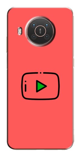 Чехол с принтом "Рисованная кнопка" для Nokia X20