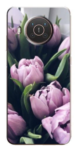 Силиконовый чехол с изображением "Сиреневые тюльпаны" для Nokia X20